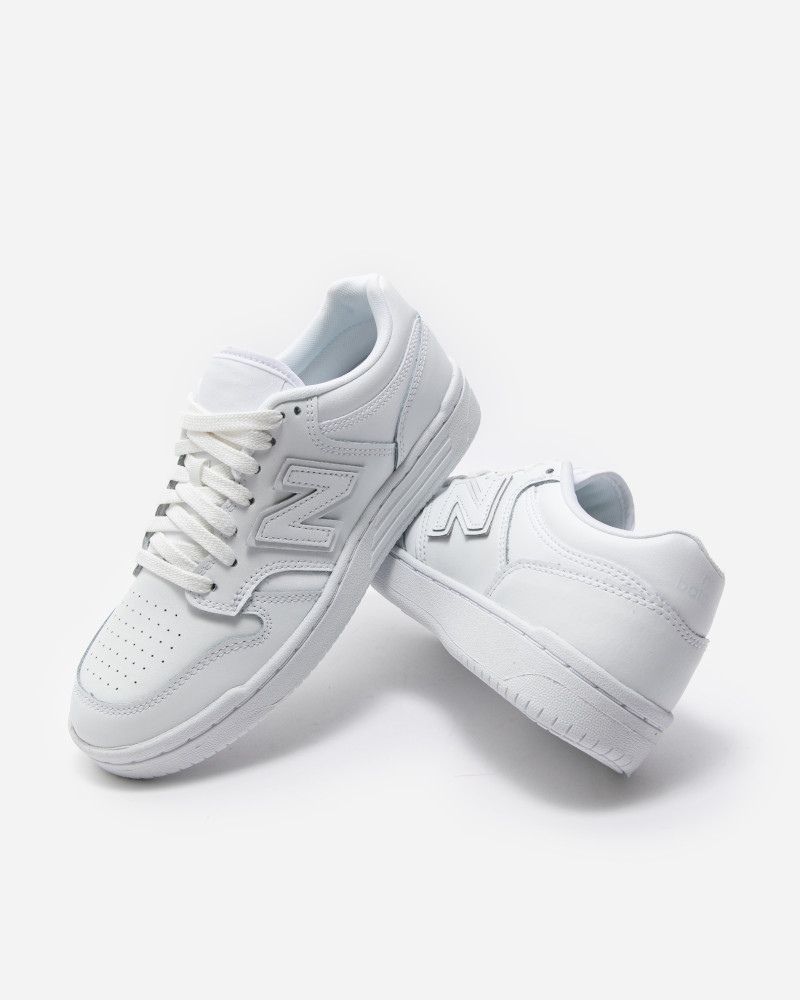  Scarpe Sneakers Unisex New Balance 480 L3W Total White Low Court Lifestyle