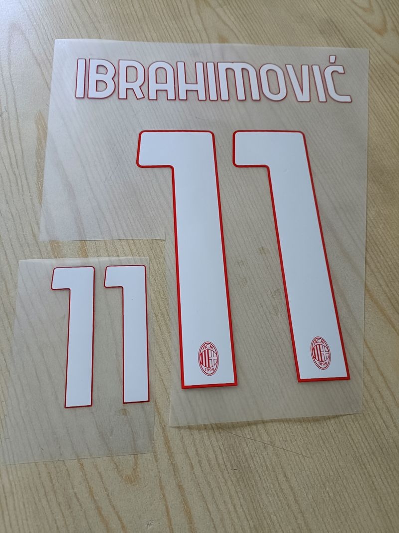  Ac Milan Kit Personalizzazione Nameset x maglia Ibrahimovic 11 2022 23 Bambino