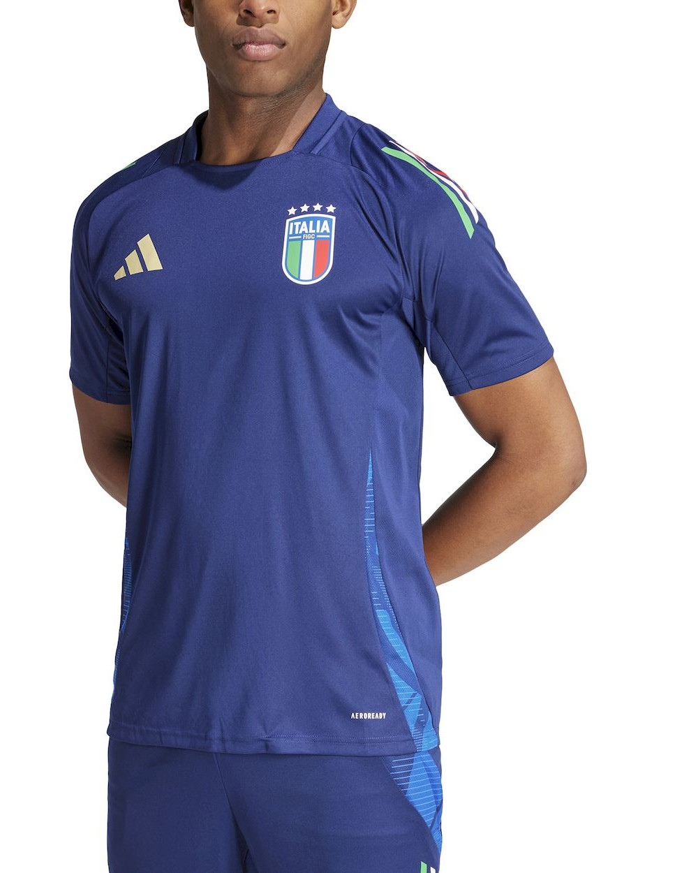  Italia Italy FIGC Adidas Maglia Allenamento Training TIRO 24 Blu Euro 2024