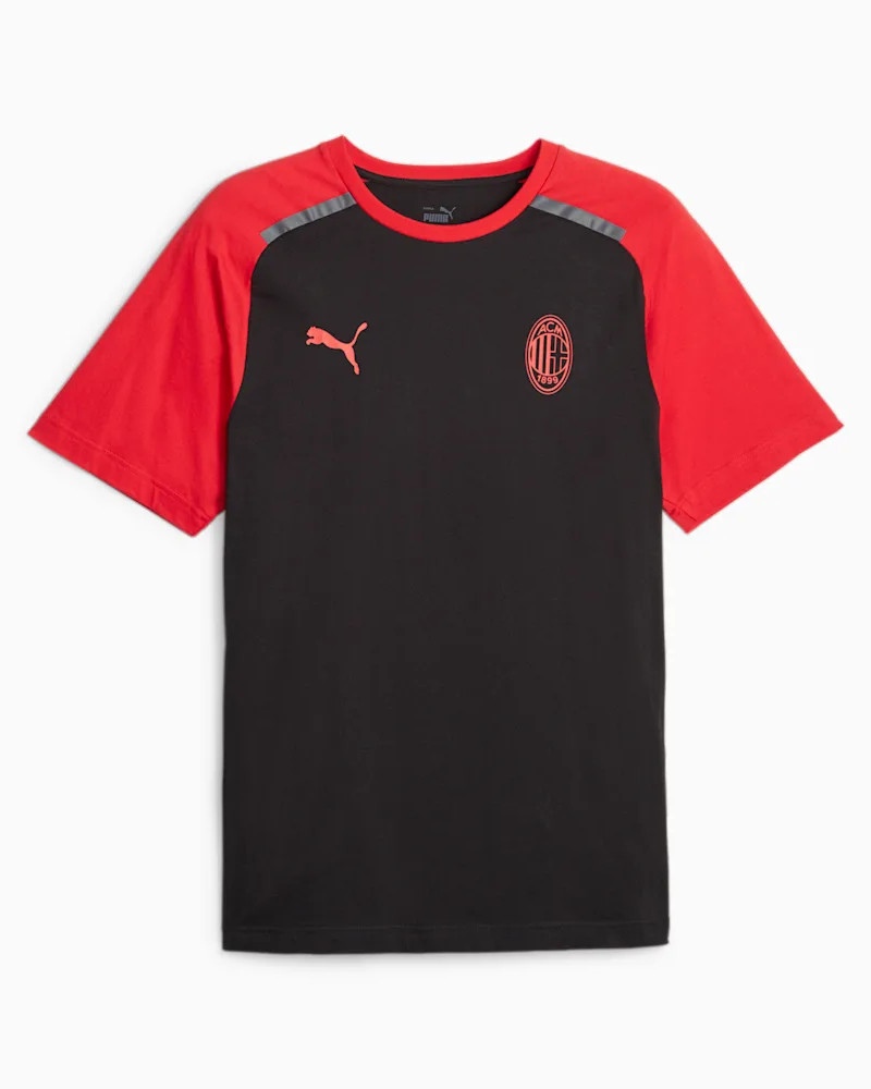  Ac Milan Puma T-shirt maglia maglietta 2023 24 Nero Cotone Jersey Casuals