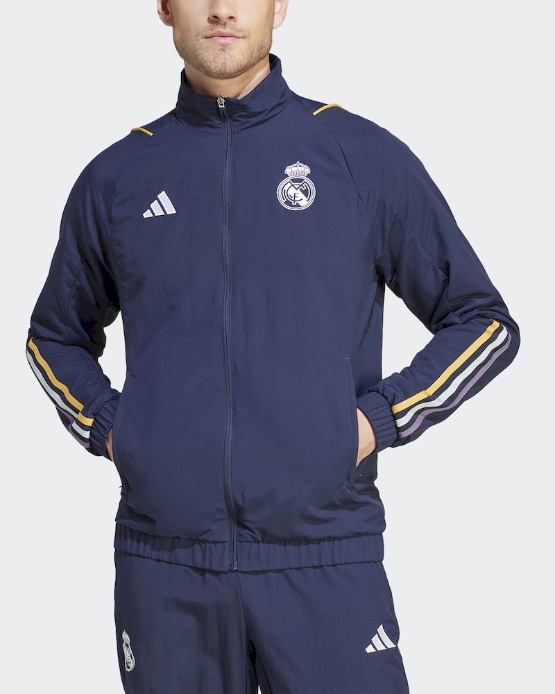  Real Madrid Adidas Giacca tuta rappresentanza UOMO Blu 2023 24 Presentation
