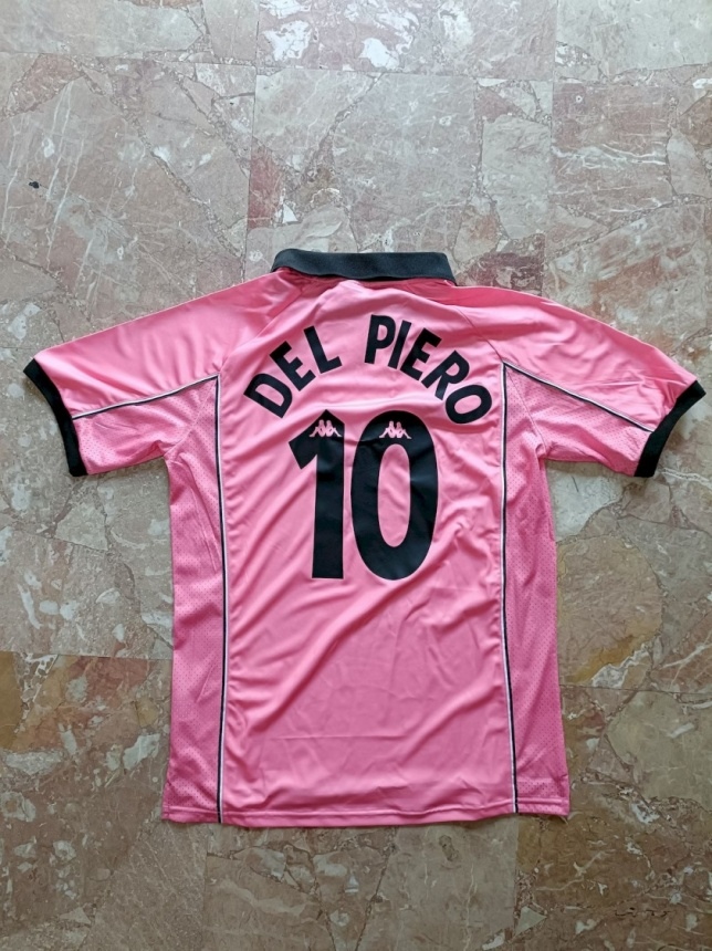  Juventus Kappa Maglia Calcio Del Piero 10 UOMO Rosa Away Centenario 97/98
