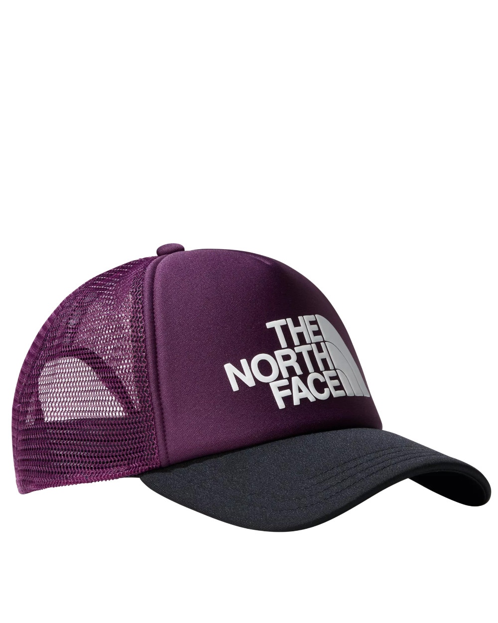  The North Face Cappello Berretto Viola Logo Trucker Lifestyle
