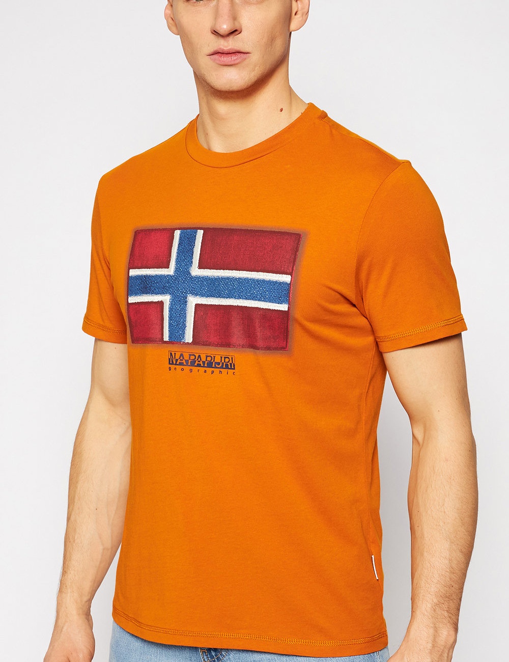  Maglia maglietta T-shirt tempo libero UOMO Napapijri SIROL SS Arancione 2021