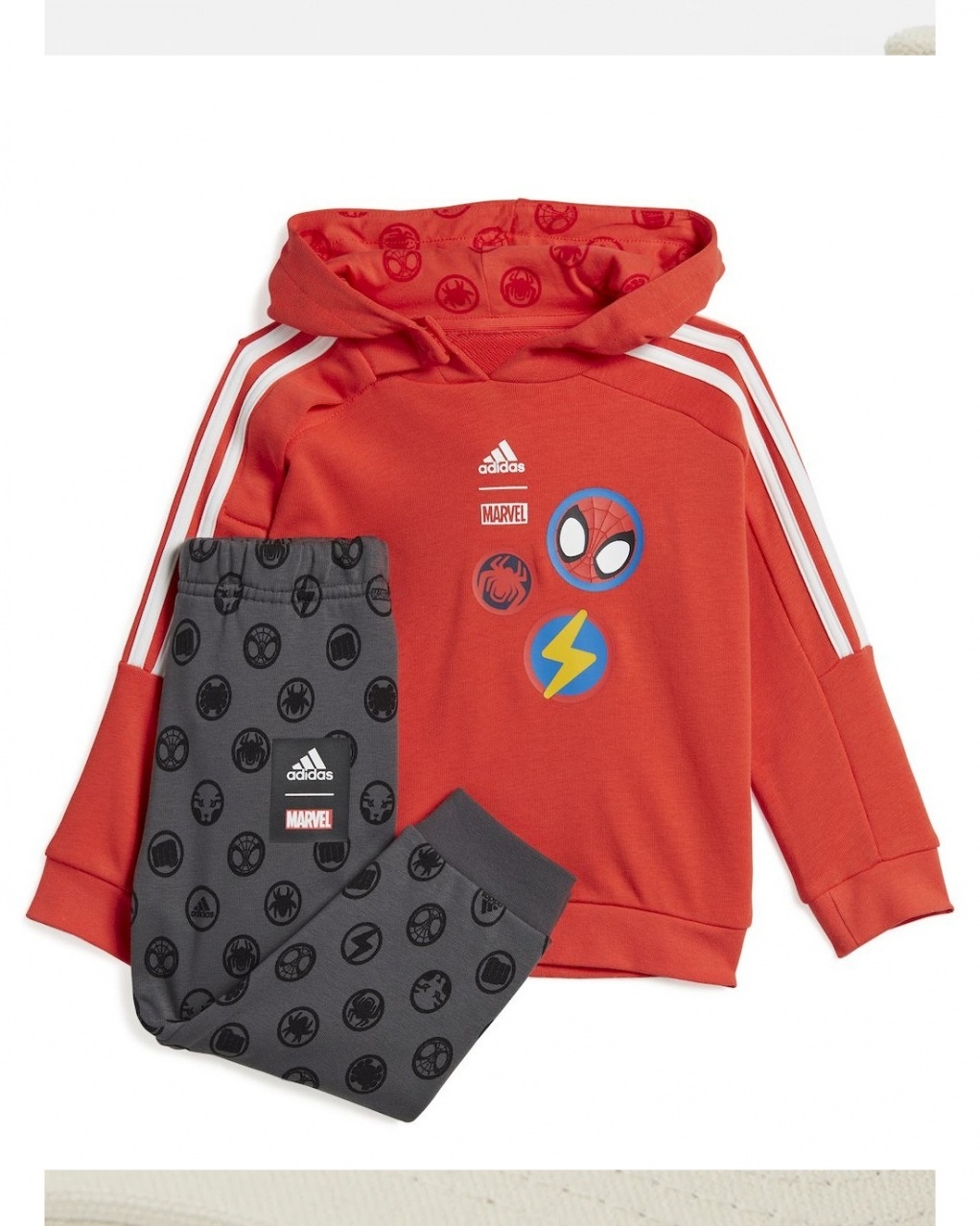  Baby jogger tutina completo Neonati Bebè Unisex Adidas Marvel Spider-Man Rosso