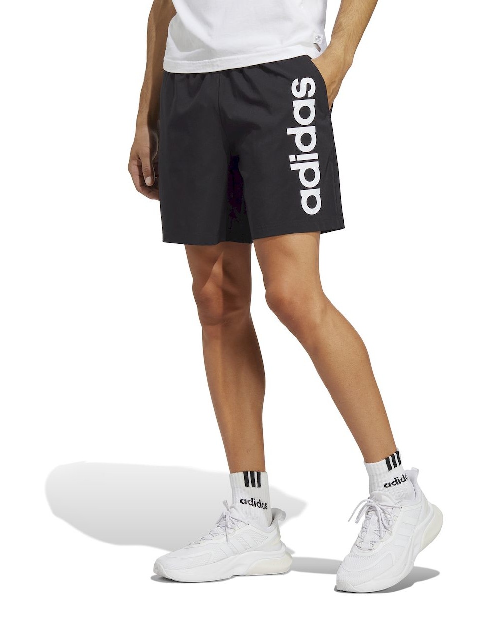  Pantaloncini Shorts UOMO Adidas Essentials Chelsea Linear Logo Nero