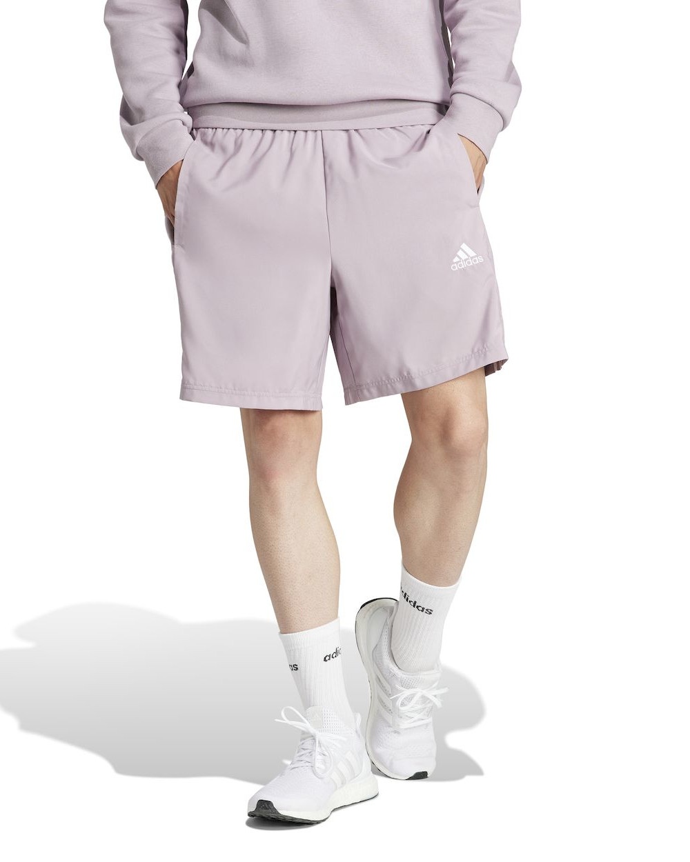  Pantaloncini Shorts UOMO Adidas 3 Stripes Chelsea Woven Rosa con tasche