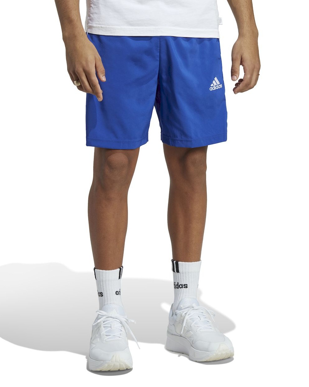  Pantaloncini Shorts UOMO Adidas 3 Stripes Chelsea Woven Azzurro con tasche