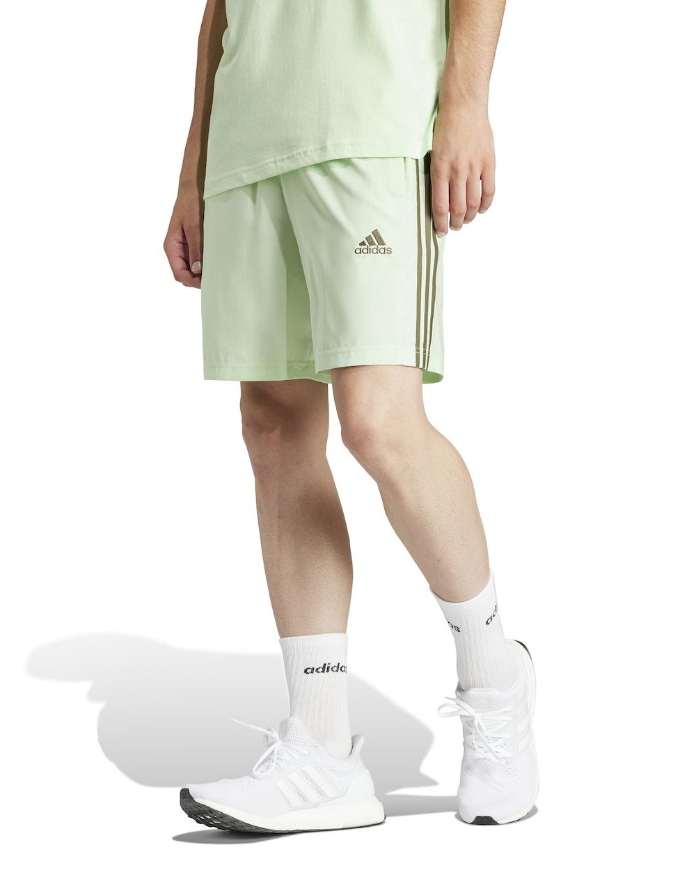  Pantaloncini Shorts UOMO Adidas 3 Stripes Chelsea Verde poliestere Woven