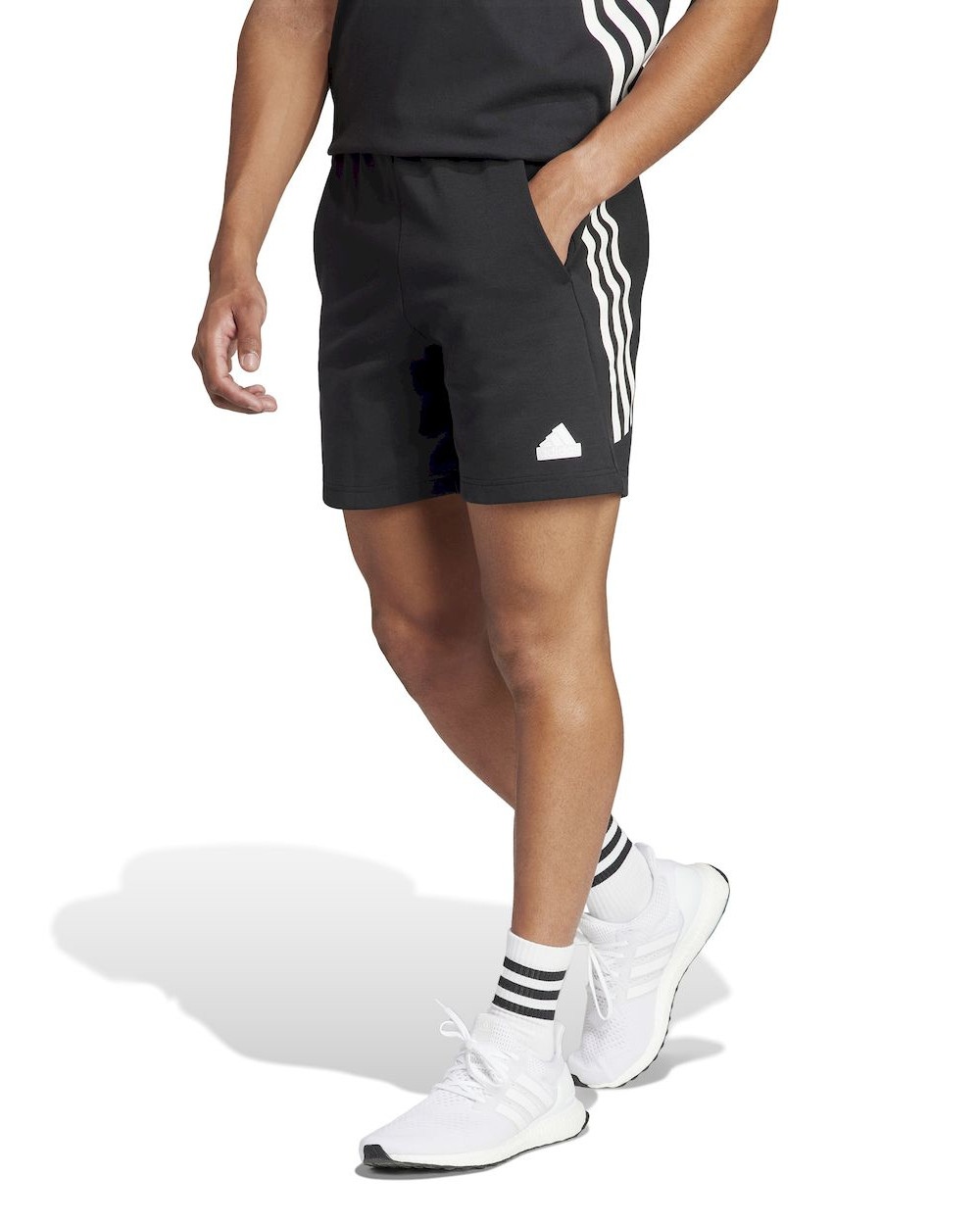 Pantaloncini Shorts UOMO Adidas Future Icons 3-Stripes Nero Cotone