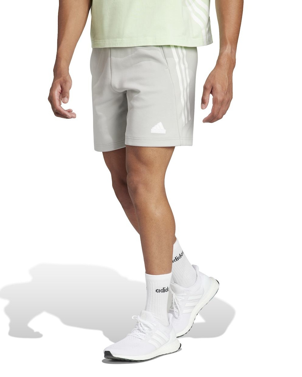  Pantaloncini Shorts UOMO Adidas Future Icons 3-Stripes Grigio con tasche Cotone