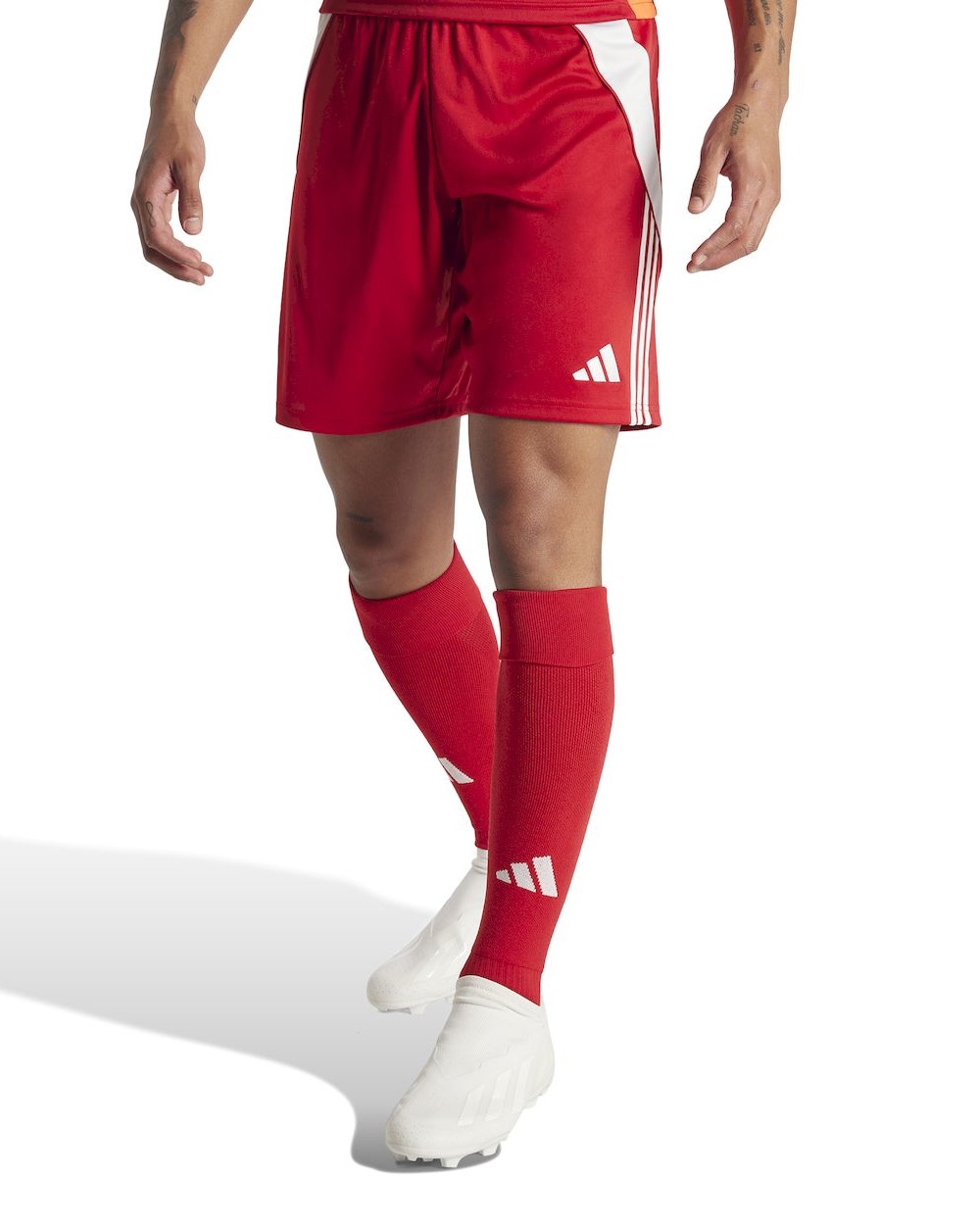  Pantaloncini calcio Shorts UOMO Adidas Tiro 24 Football Rosso Bianco