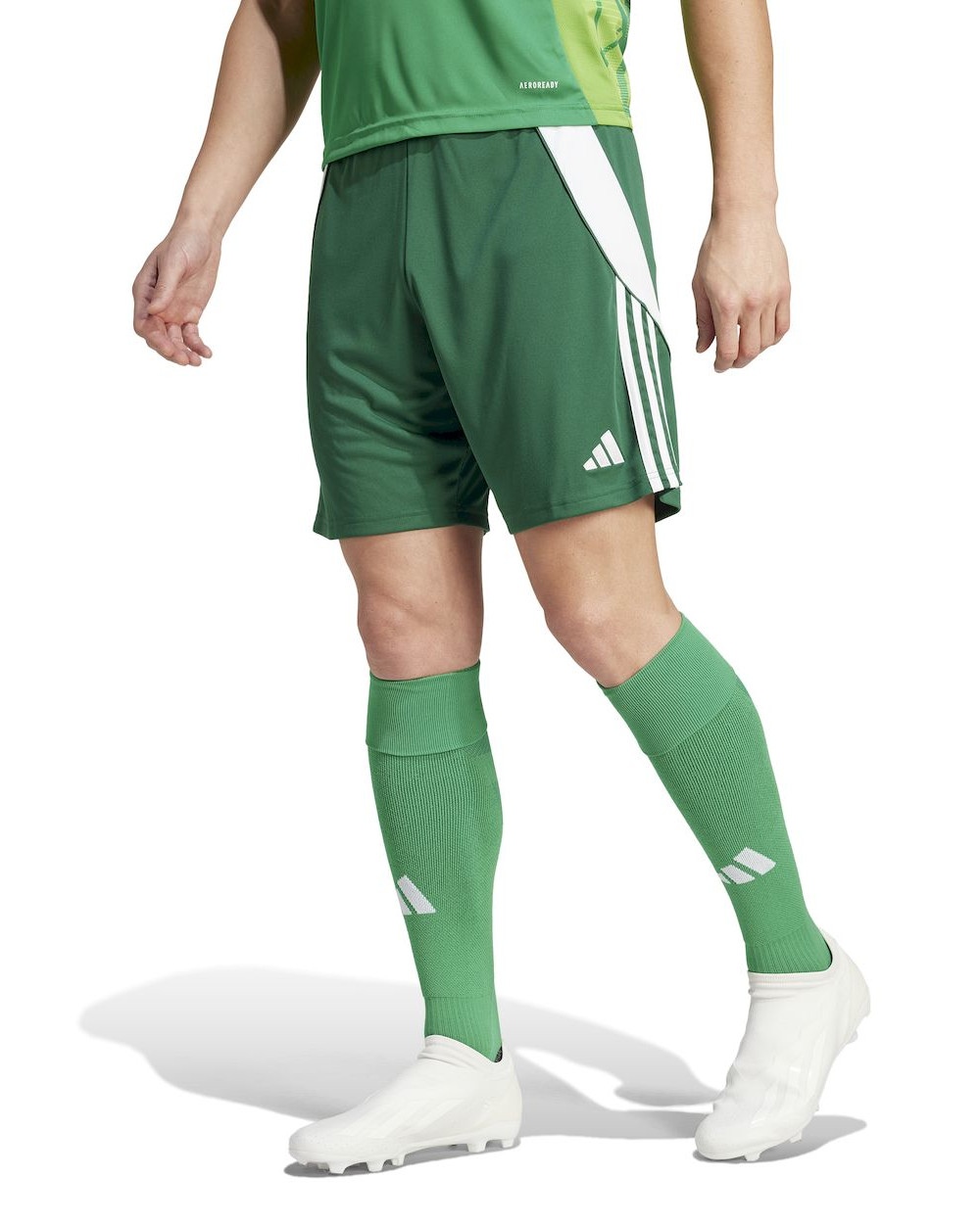  Pantaloncini calcio Shorts UOMO Adidas Tiro 24 Football Verde Bianco