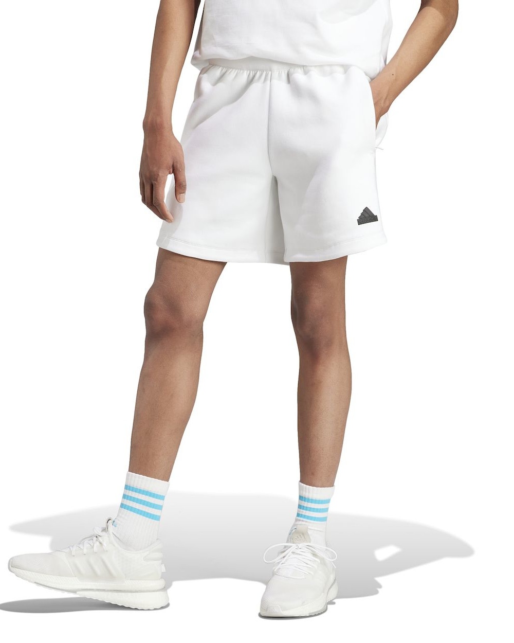  Pantaloncini Shorts UOMO Adidas Z.N.E. Premium Bianco Cotone