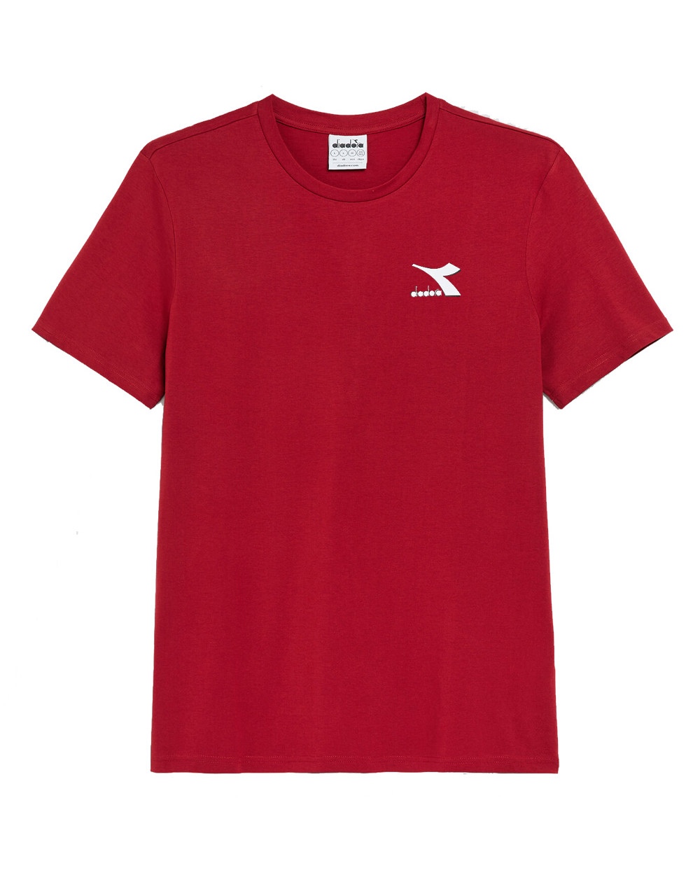  T-shirt tempo libero UOMO Diadora Rosso CORE Cotone