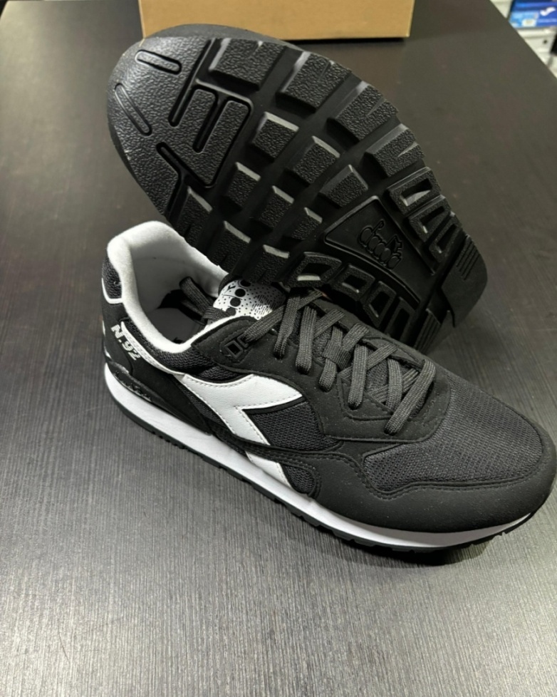  Scarpe Sneakers UOMO Diadora N.92 Nero Bianco