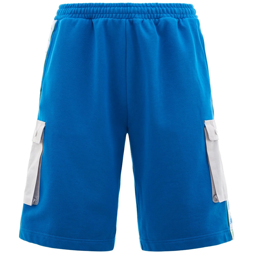  Pantaloncini Shorts UOMO Kappa Banda 222 Azzurro SANCIO con tasche