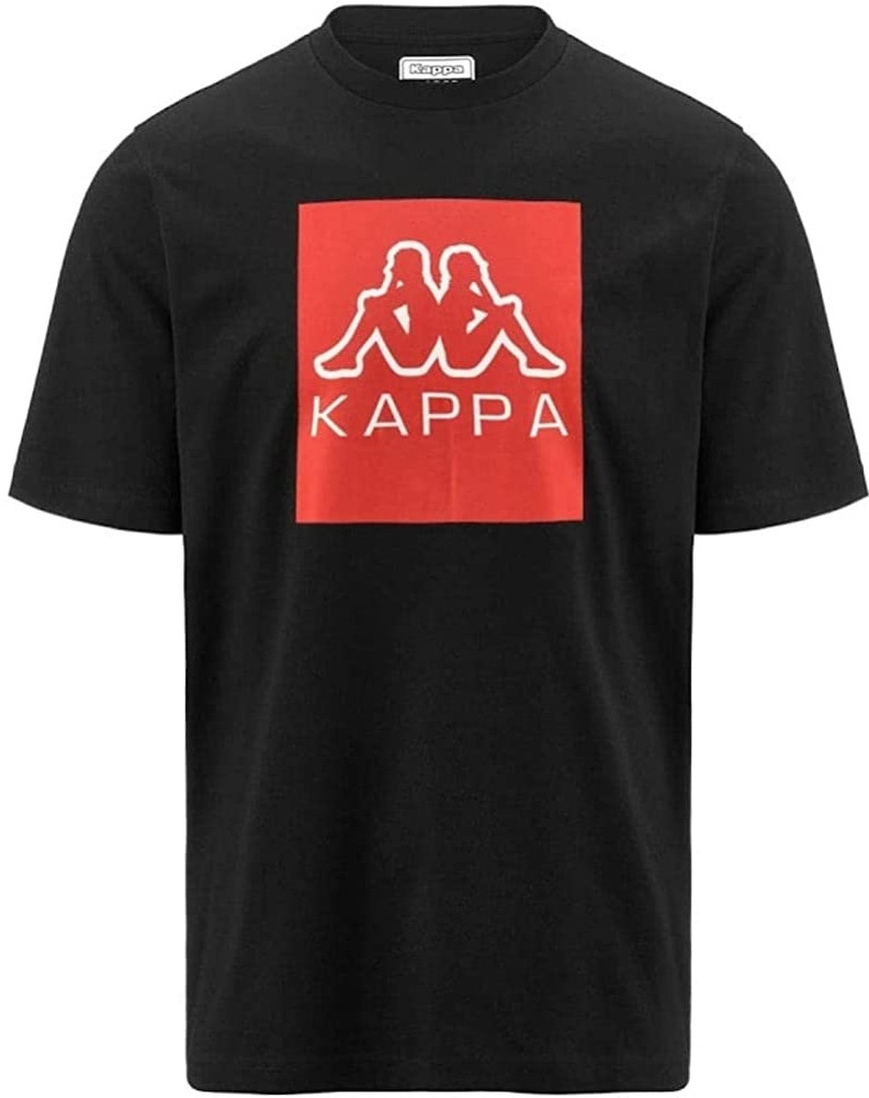  T-shirt maglia maglietta UOMO Kappa Banda 222 Nero LOGO EDIZ Cotone Jersey