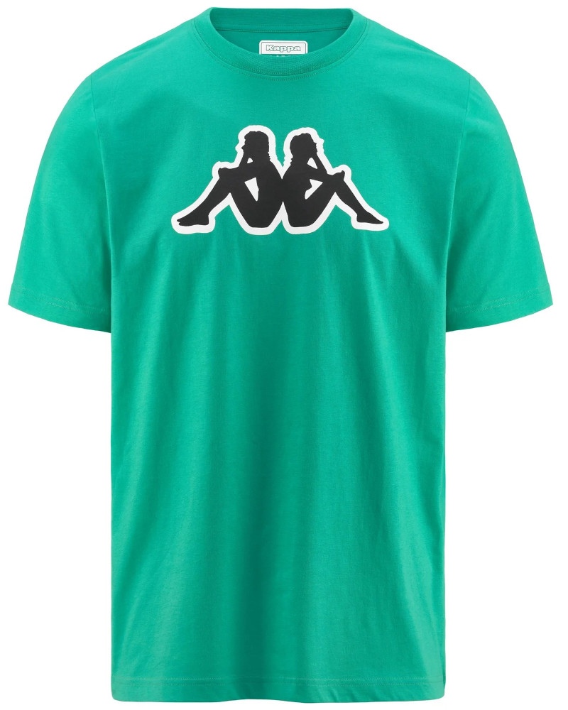  T-shirt maglia maglietta UOMO Kappa Verde LOGO ZOBI Cotone