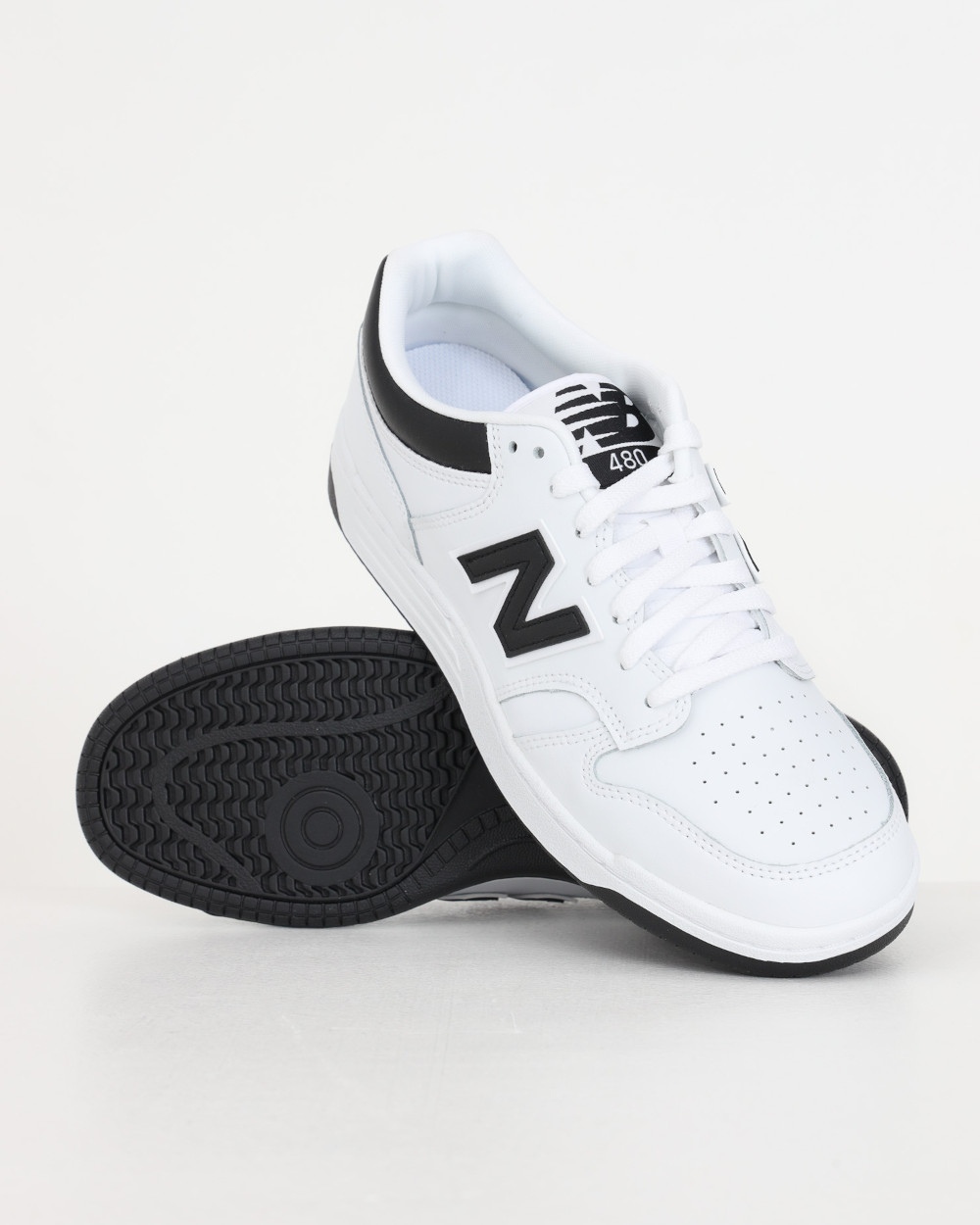  Scarpe Sneakers Unisex New Balance 480 LBK Bianco Nero Lifestyle