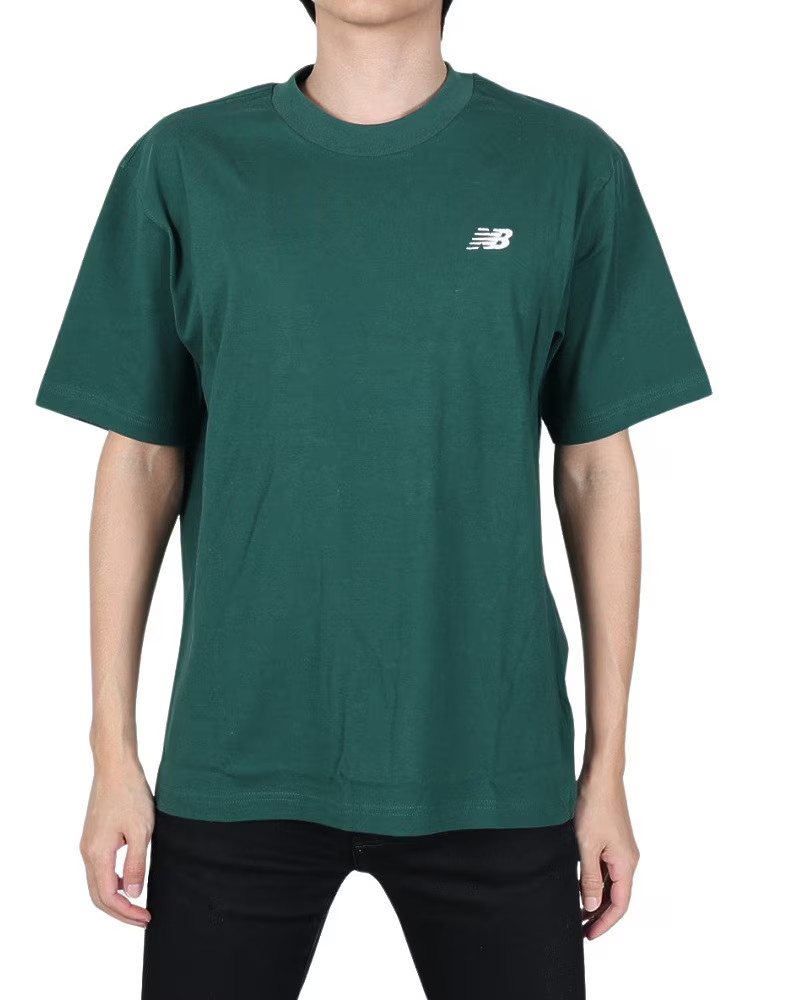  T-shirt Maglia Maglietta UOMO New Balance Verde Sport Essentials Cotone