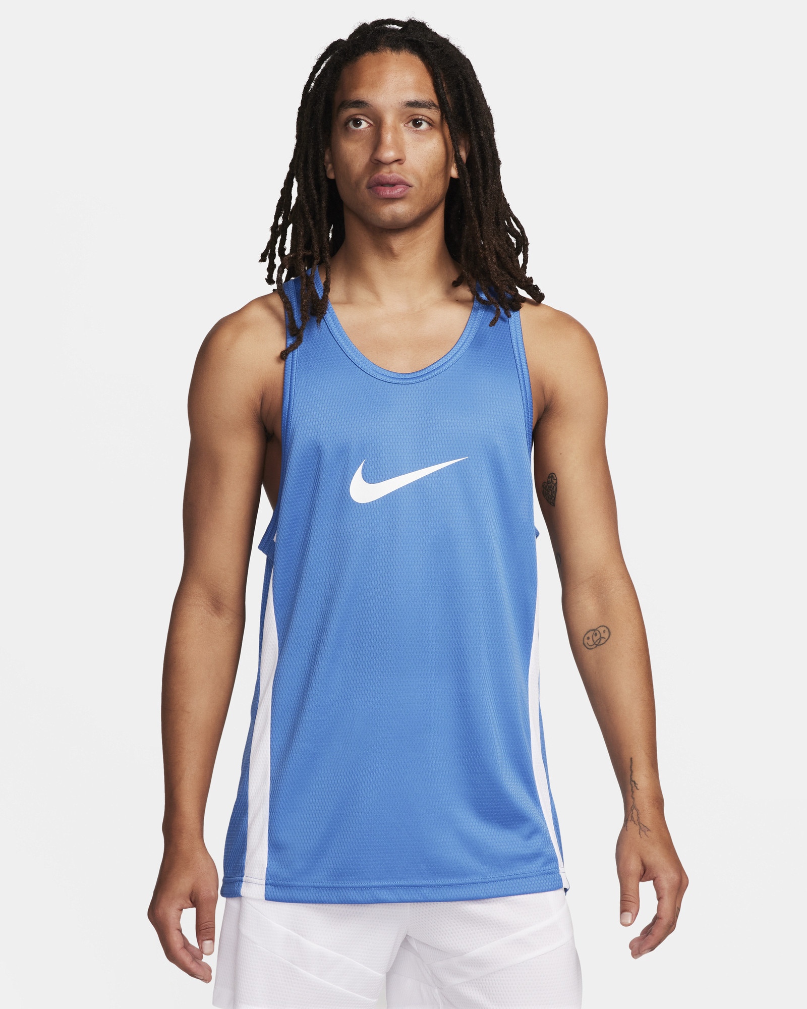  Canotta maglia t-shirt UOMO Nike Azzurro Dri-FIT Icon poliestere