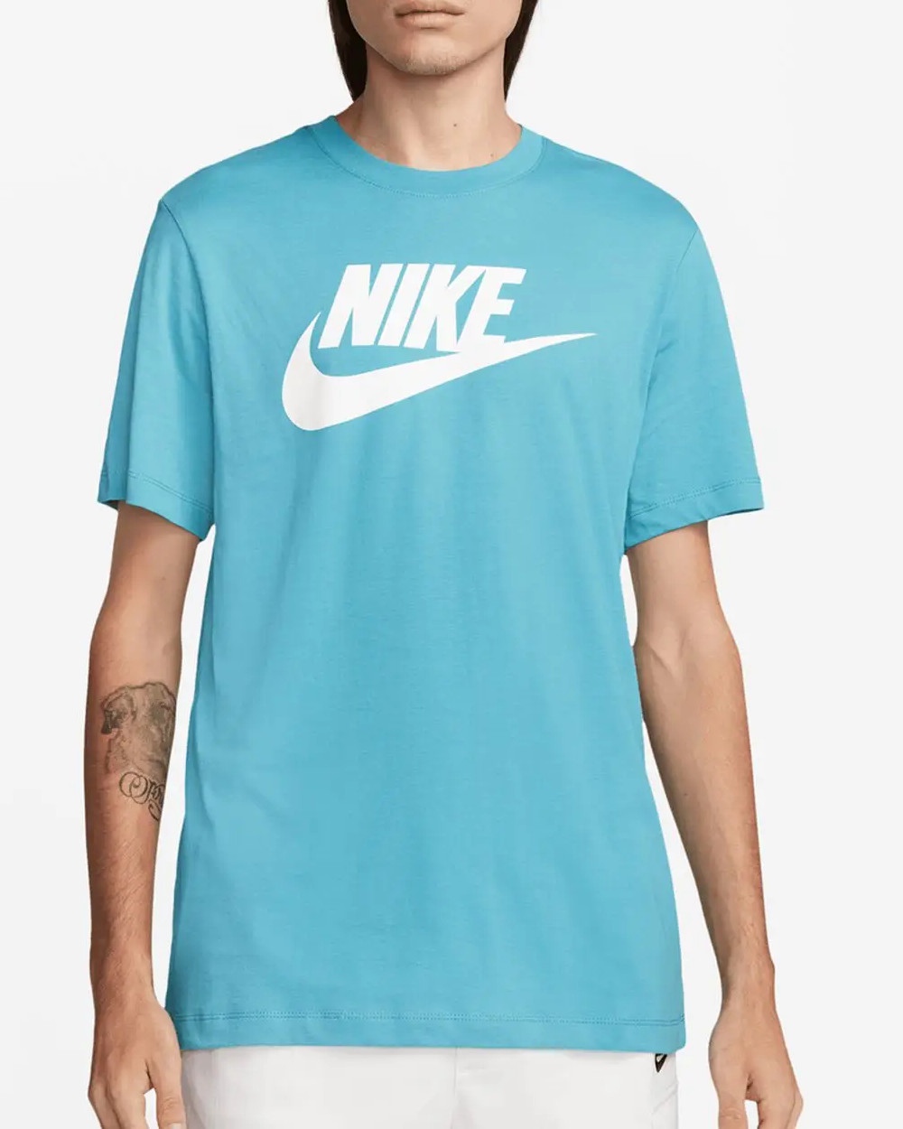  T-shirt maglia maglietta UOMO Nike Azzurro NSW TEE ICON FUTURA Cotone