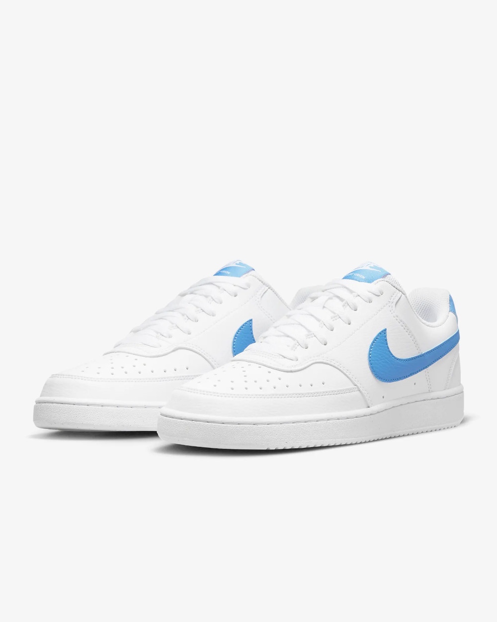  Scarpe Sneakers UOMO Nike Court Vision Low Next Nature Bianco Azzurro