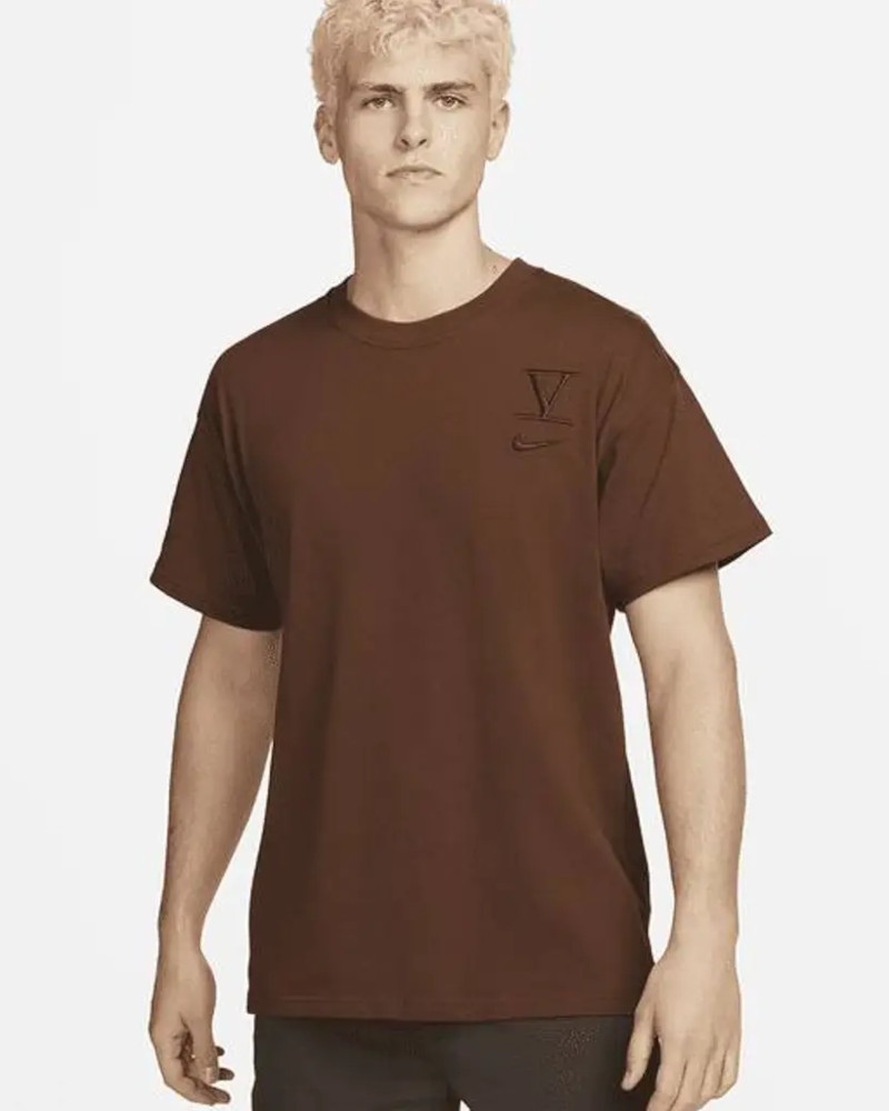  T-shirt maglia maglietta UOMO Nike Marrone Retro ss Tee SNKRS Cotone
