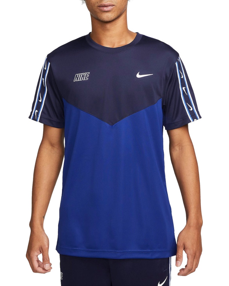  T-shirt maglia maglietta UOMO Nike Blu . NSW REPEAT SW PK TEE poliestere