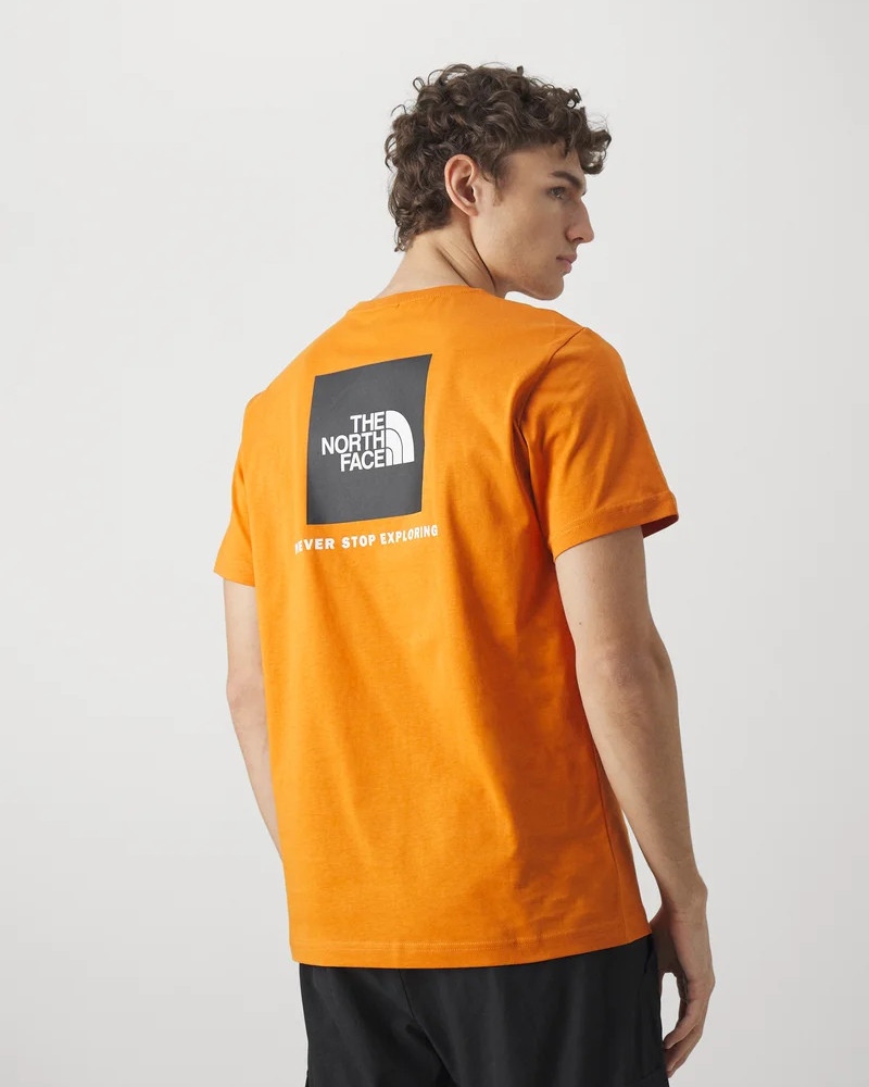  T-shirt maglia maglietta tempo libero UOMO The North Face Arancione REDBOX Tee