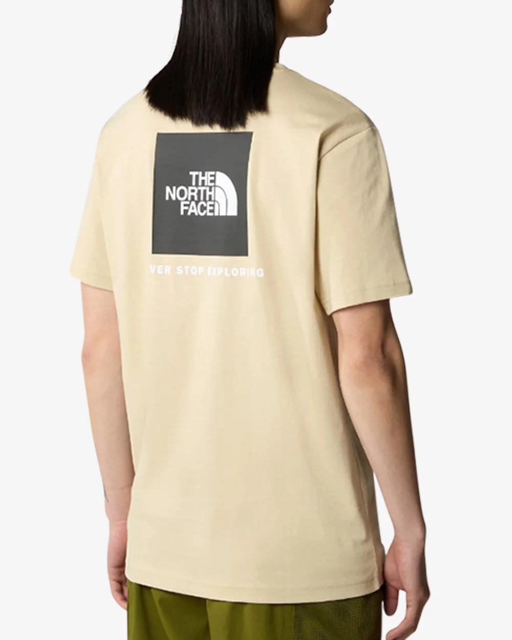  T-shirt maglia maglietta UOMO The North Face Beige Gravel REDBOX Tee Cotone