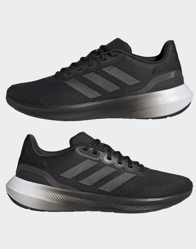  Scarpe Sneakers UOMO Adidas RUNFALCON 3.0 Nero Running Jogging