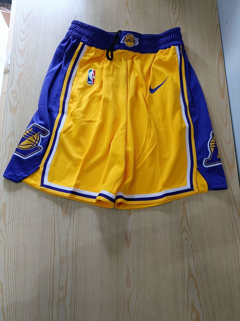  Pantaloncini Shorts UOMO Nike Los Angeles Lakers Anthony Giallo basket NBA