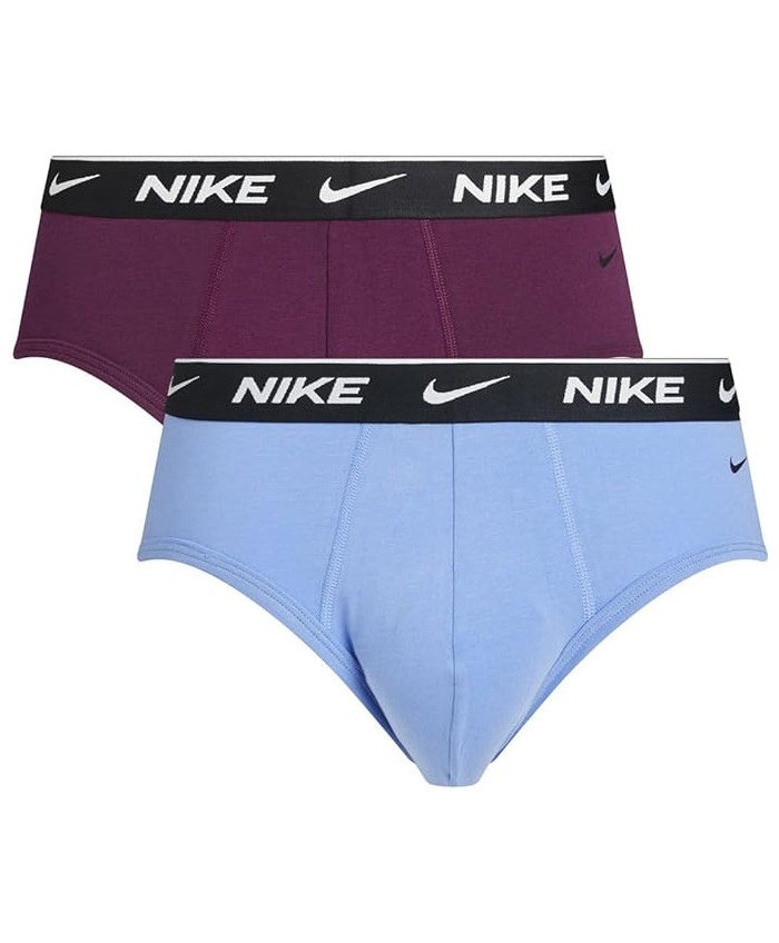  slip mutande Intimo UOMO Nike Underwear BRIEF 2 PACK Celeste Bordeaux cotone