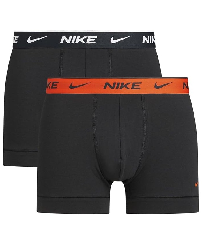  Intimo slip boxer culotte UOMO Nike Underwear BRIEF 2 PACK Nero arancione