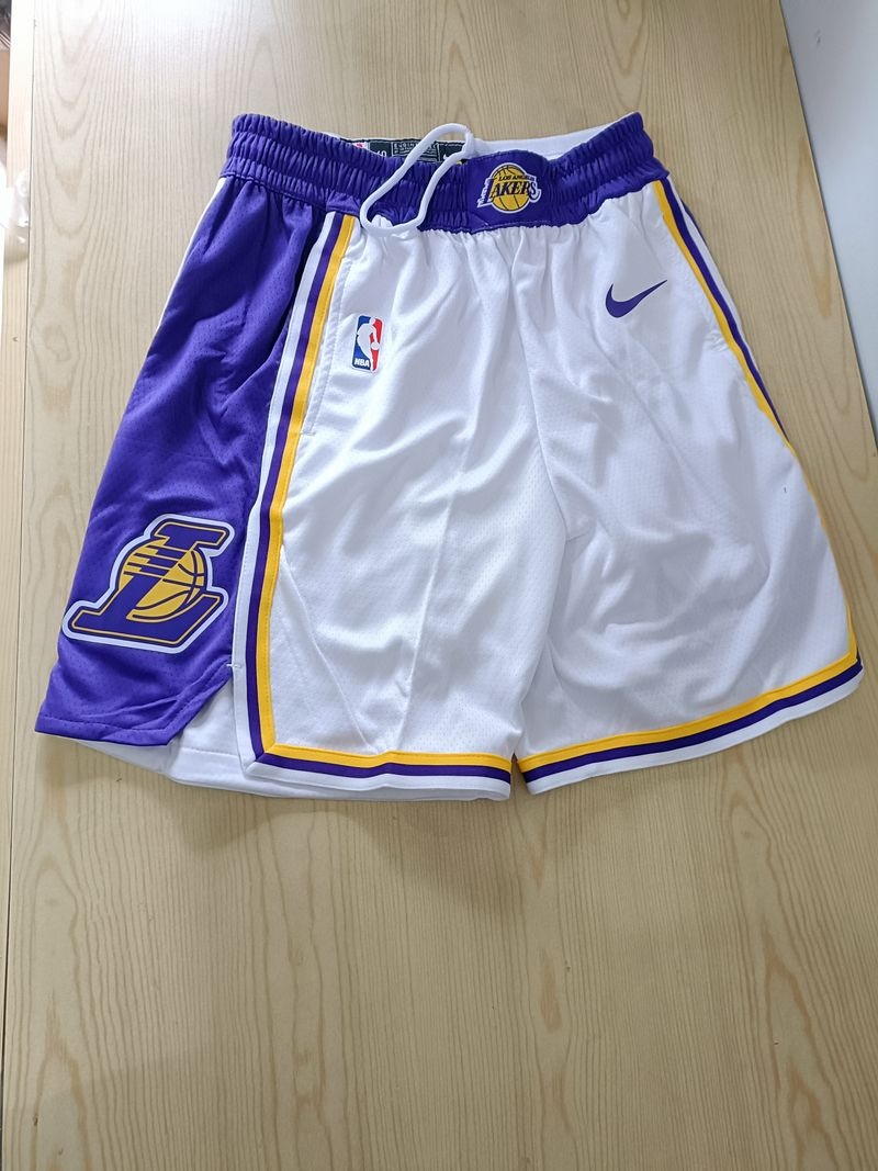  Pantaloncini Shorts UOMO Nike Los Angeles Lakers Anthony Bianco Basket NBA