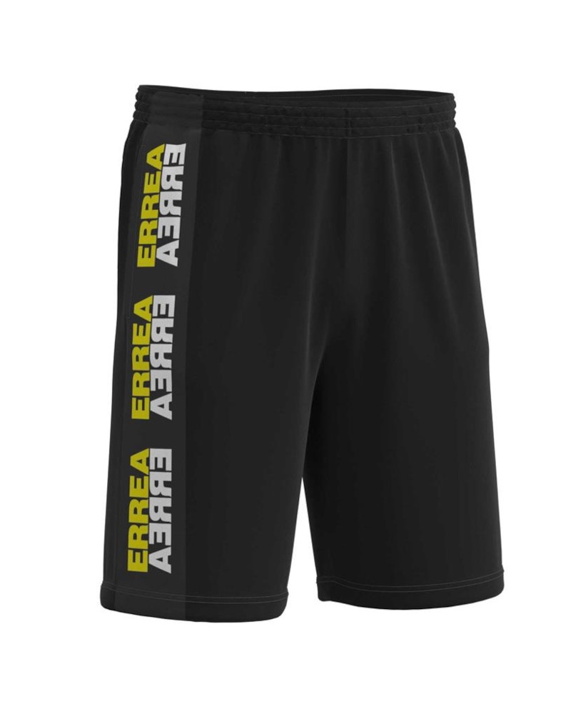  Pantaloncini Shorts UOMO Errea Republic Essentials Logo Tape Nero con tasche
