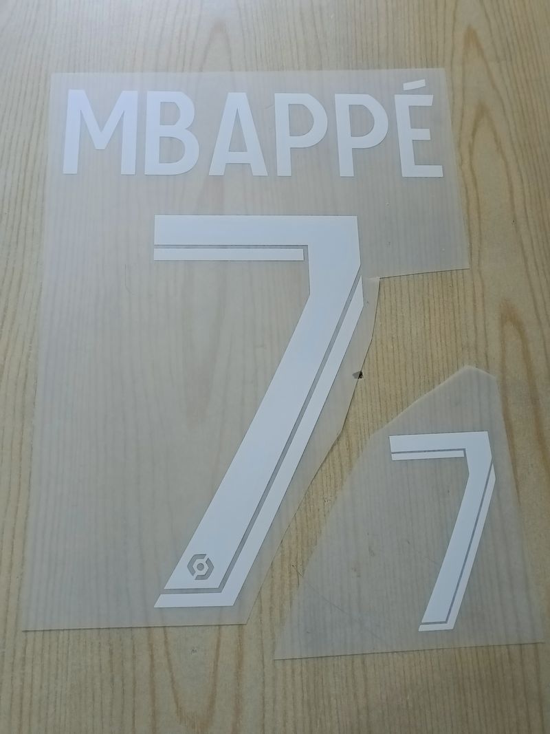  PSG Kit Personalizzazione Nameset x maglia pantaloncini MBAPPE 7 Home 2022 23