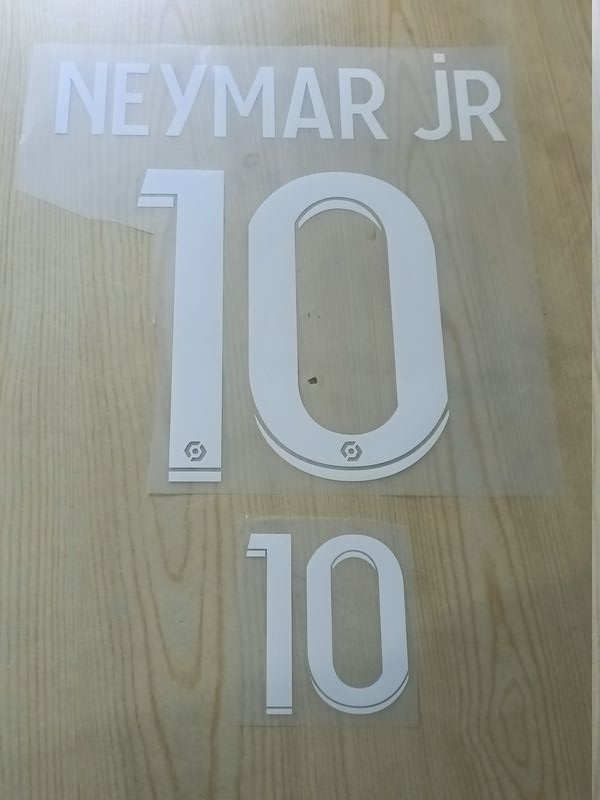  PSG Kit Personalizzazione Nameset x maglia pantaloncini NEYMAR JR 10 Home
