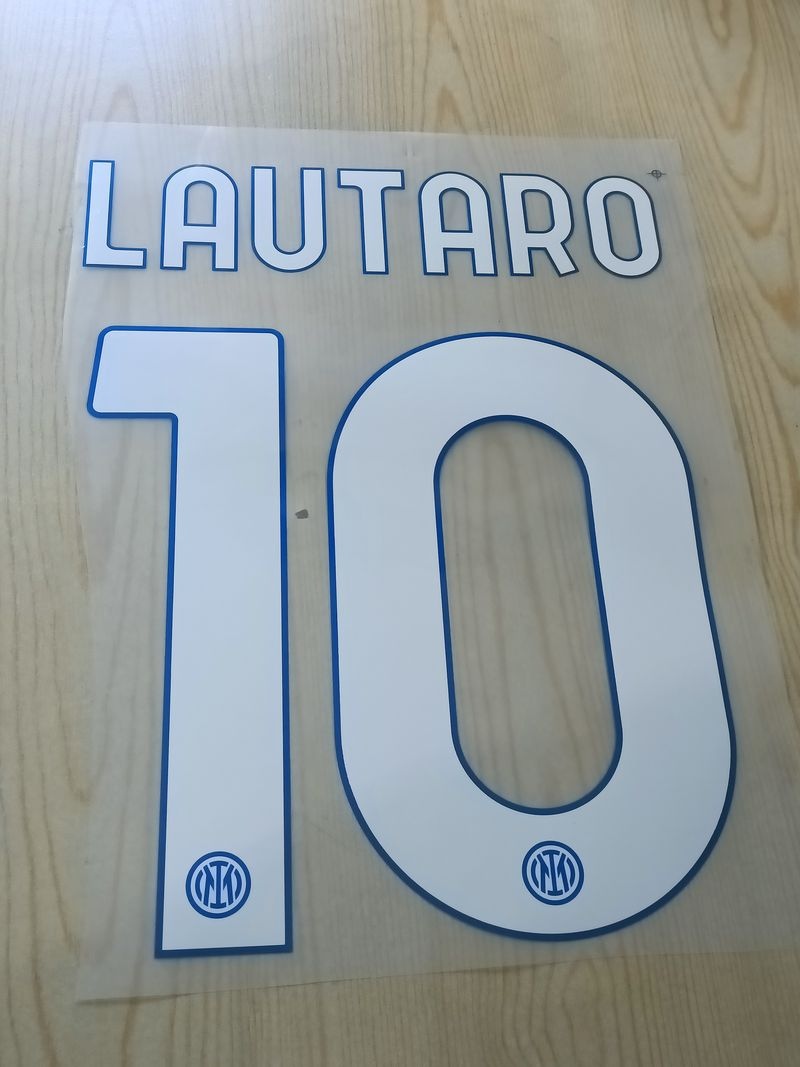  Inter fc Kit Personalizzazione Nameset x maglia Lautaro 10 Seire A 2021 22 Home
