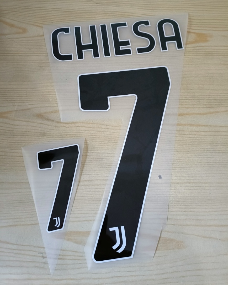  Juventus Kit Personalizzazione Nameset x maglia Chiesa 7 Serie A Tim 2022 23