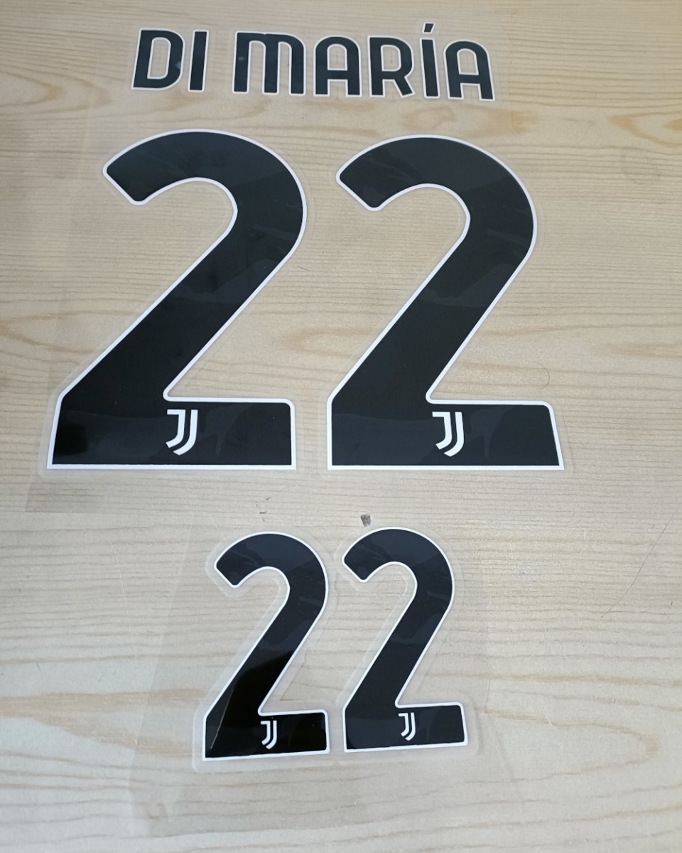 Juventus Kit Personalizzazione Nameset x maglia Di Maria 22 Serie A Tim Home