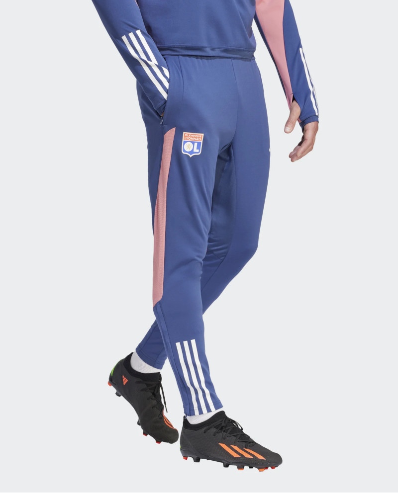  Lione OL Lyon Olympique Adidas Pantaloni tuta Pants Blu UOMO 2023 24 Training