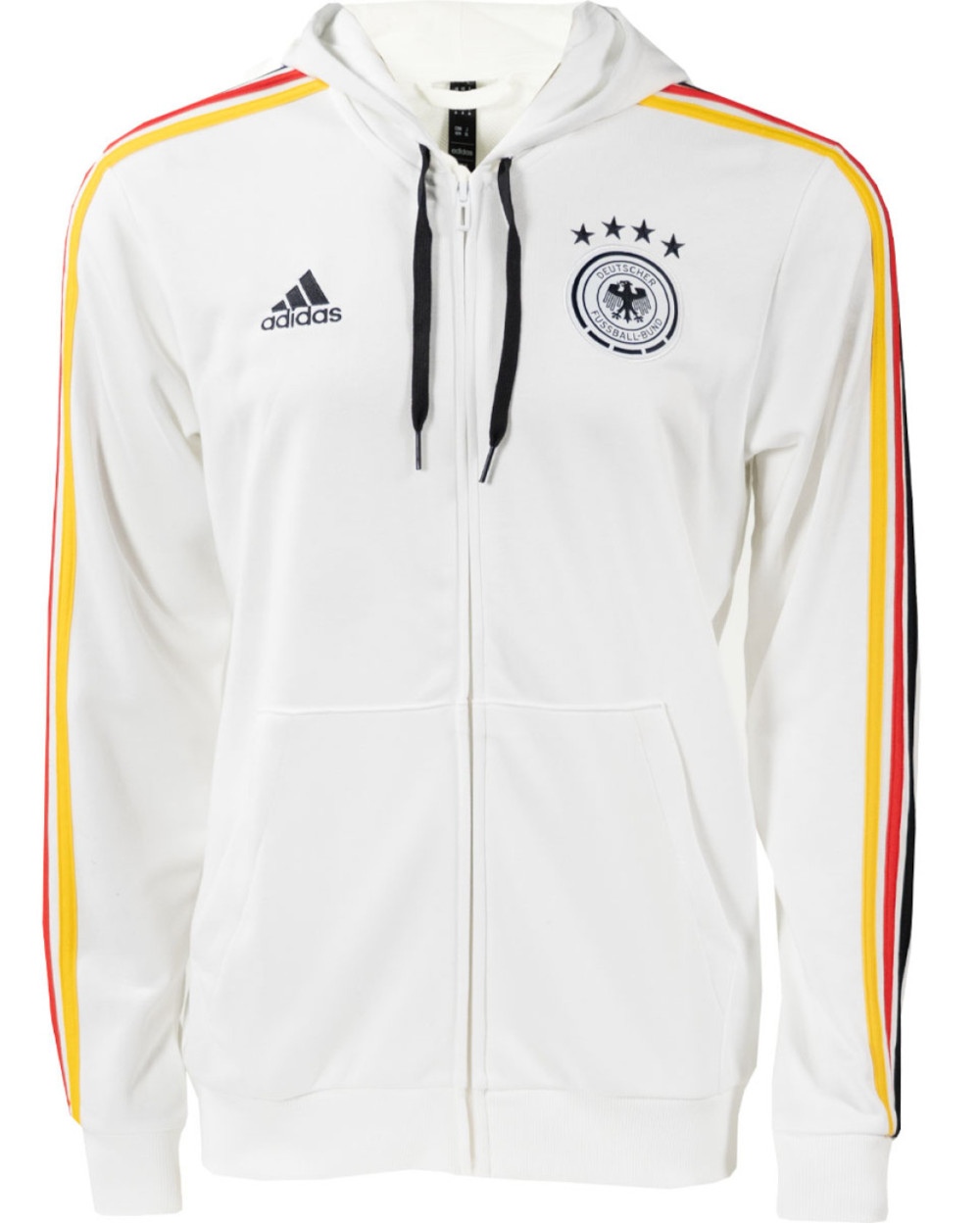  Germania DFB Adidas Giacca felpa sportiva Bianco Cotone French Terry Euro 2024