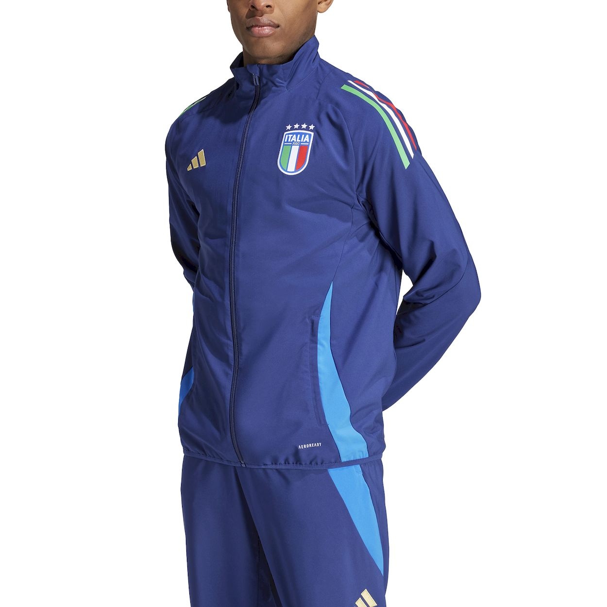  Italia Italy FIGC Adidas Giacca tuta rappresentanza Blu Euro 2024 Presentation