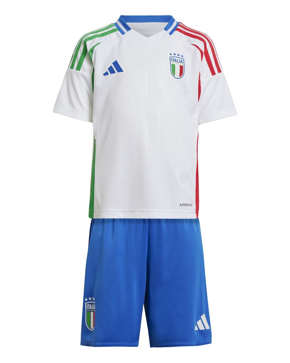  Italia FIGC Adidas Completo Calcio baby mini kit Bambino Bianco Euro 2024 Away