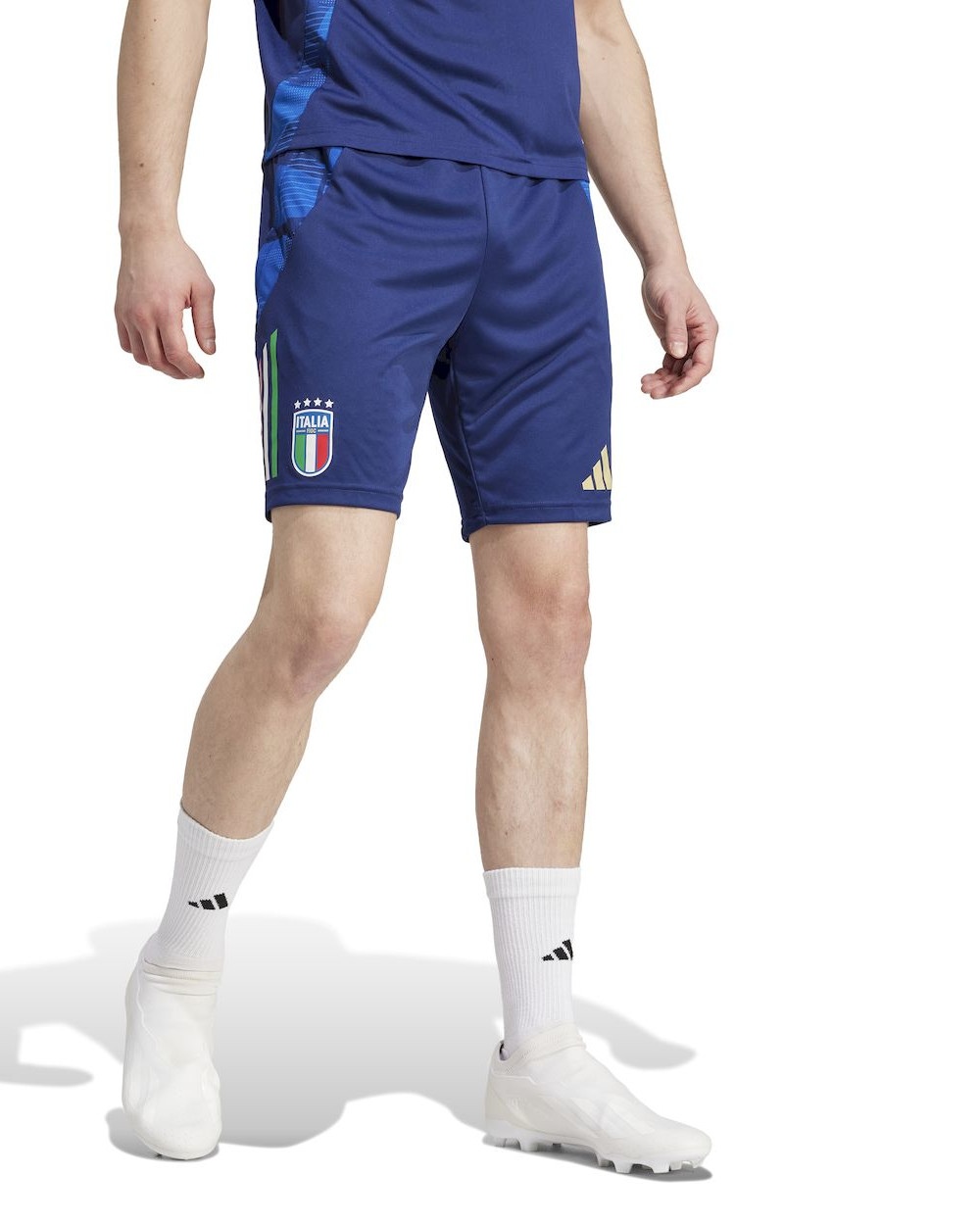  Italia Italy FIGC Adidas Pantaloncini Shorts Blue Training TIRO 24 EURO 2024