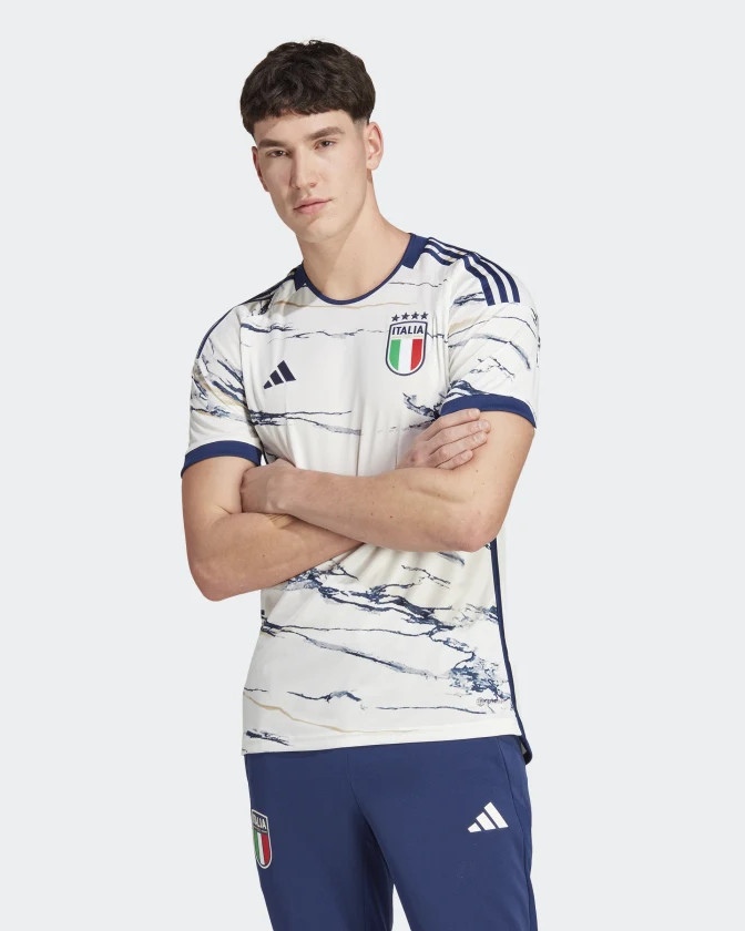  Italia Italy FIGC Adidas Maglia Calcio UOMO Bianco 100% poliestere AEROREADY