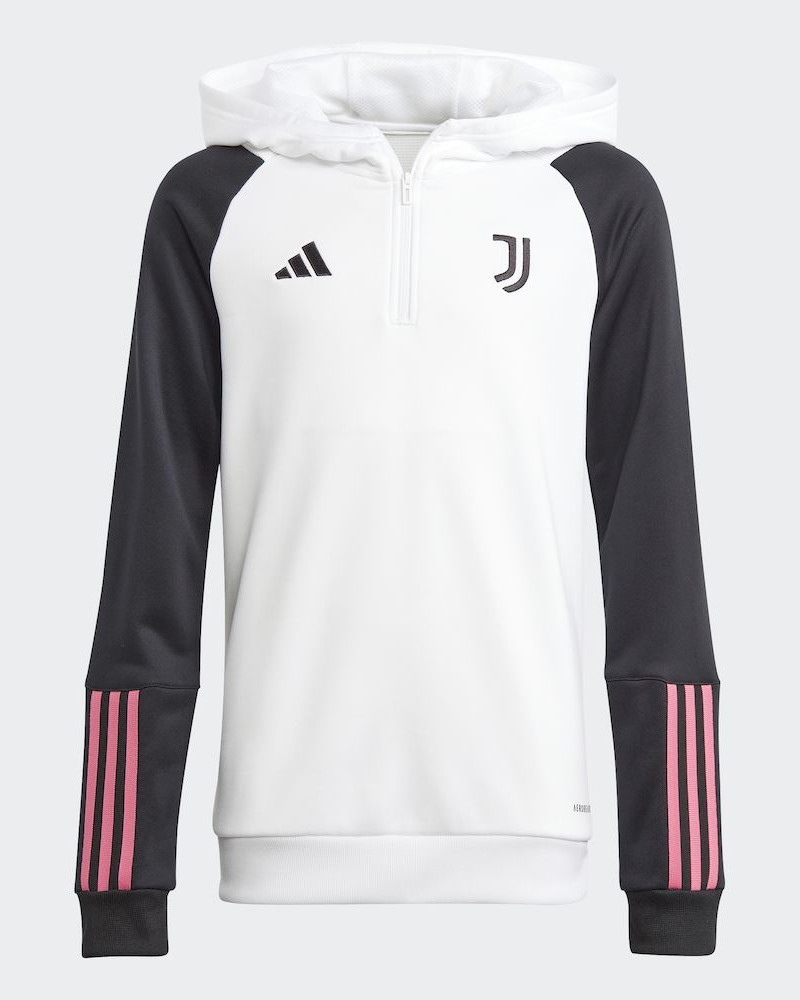  Juventus Adidas Felpa Allenamento Training top Hoodie mezza zip Bianco 2023 24